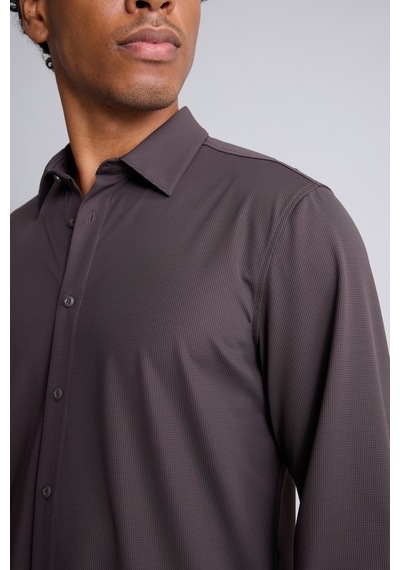 Defacto Slim Fit Klasik Yaka Uzun Kollu Gömlek H8154ax26aubn337 Kahve-bn337