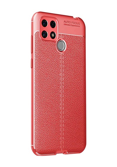 Microsonic Oppo A15s Kılıf Deri Dokulu Silikon
