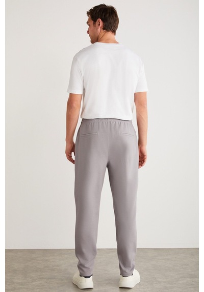 Grimelange HUXLEY Erkek Regular Fit Cepli Gri Pantolon