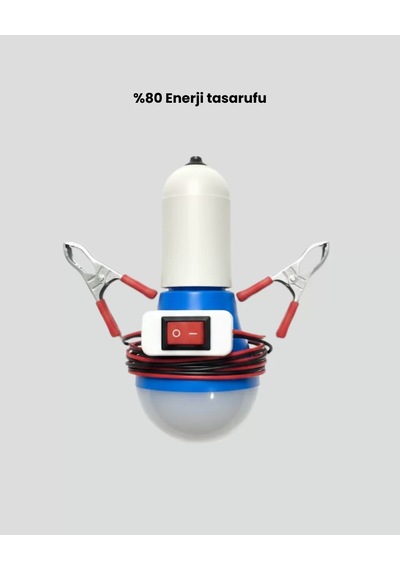 12v Led Ampul Timsah Kıskaçlı Taşınabilir Aydınlatma Cn
