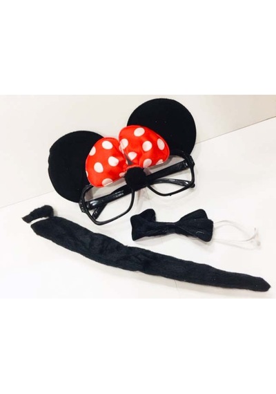 Minnie Mouse Gözlüğü Papyonu Kuyruğu Seti Diğer