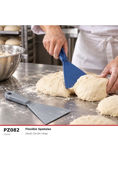 Fida Plastik Hamur Spatulası Esnek - Gri
