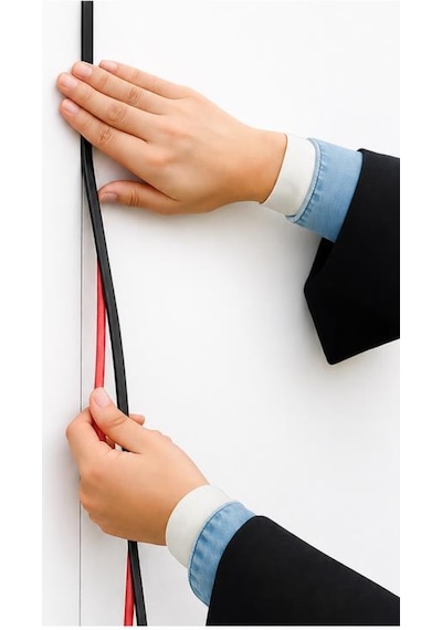 Siyah Kendinden Yapışkanlı 1 Adet 0.8mm X 280cm Duvar, Mobilya Kenar Dekoratif Koruma Şerit Çıta