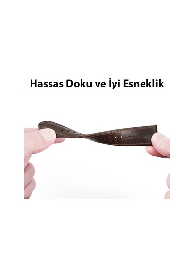 Dux Ducis Apple Watch 38/40/41mm İçin Business Deri Kayış Kordon- 5775 Renk: Koyu Kahverengi