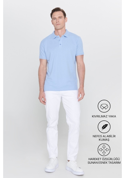 AC&Co / Altınyıldız Classics Altinyildiz Classics Erkek Açık Mavi Slim Fit Dar Kesim Polo Yaka %100 Pamuk Tişört 4A4820200001amvXL Açık Mavi - Mavi AC&Co / Altınyıldız Classics Altinyildiz Classics Erkek Açık Mavi Slim Fit Dar Kesim Polo Yaka %100 Pamuk Tişört 4A4820200001amvXL Açık Mavi - Mavi