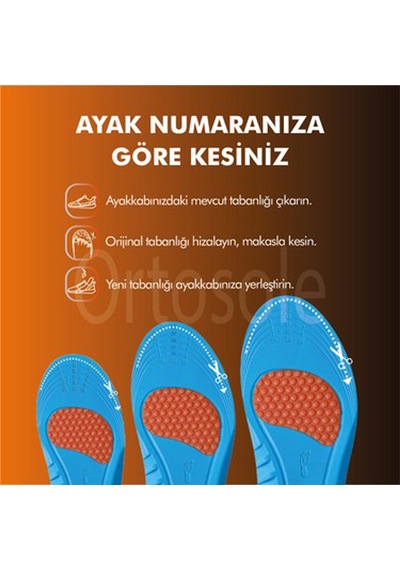 Ortosole Memory Ve Jel Ortopedik, Masaj Etkili Günlük Kadın Tabanlık 204-mw Standart