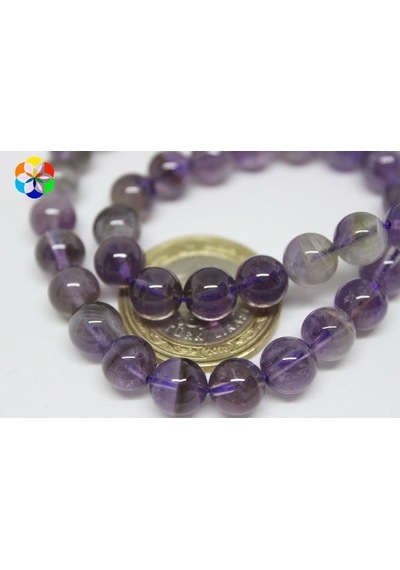 Ametist Taşı YARIM Dizi 8mm (18cm uzunluğundadır)