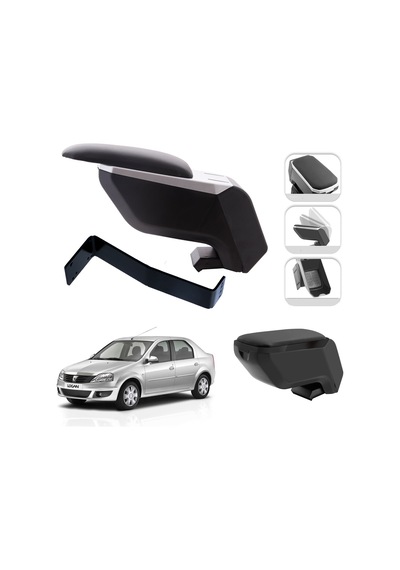 Mis Paket Dacia Logan 2004-2012 Delmesiz Çelik Ayaklı Kolçak + Askılı Koku + Micro Fiber Bez + Torpido Süngeri