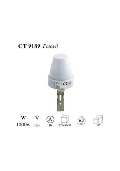 Cata Ct-9189 Fotosel Dayanıklı Otomatik Kontrol Aydınlatma Sensörü Cata