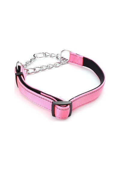 Martingale Köpek Tasması Geniş 2,5 Cm 2,5 Cm Reflektif Naylon Paslanmaz Çelik Zincirli Köpek Tasması Rahat Yumu Genel