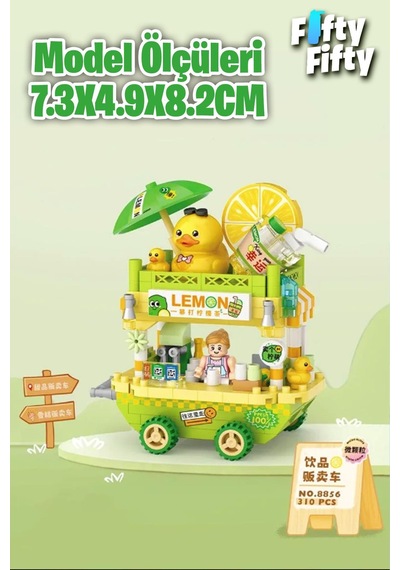 Loz Micro Block Serisi Limonata Arabası 310 Parça Oyuncak Yapım Seti Fflz-8856
