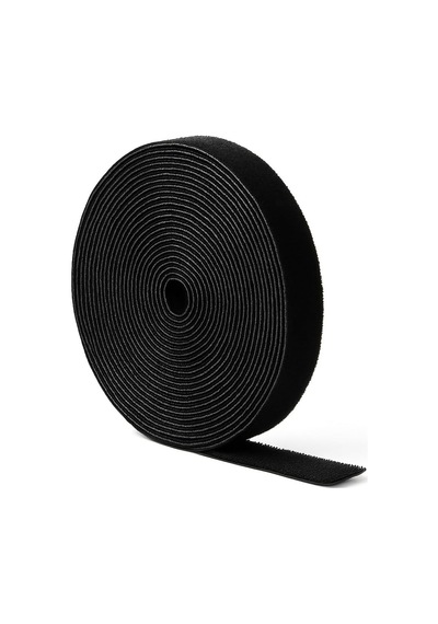 Cırt Cırt Sabitleyici Kablo Düzenleyici - 5 Metre X 1cm Kolay Kullanım, Bahçe Ve Ev İçin Pratik Çözüm Siyah