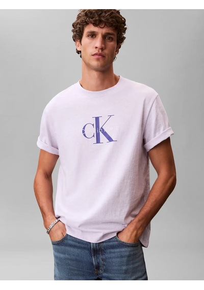 Calvin Klein Ss Hero Monologo Tee, R9e, S Mor Erkek T-shirt