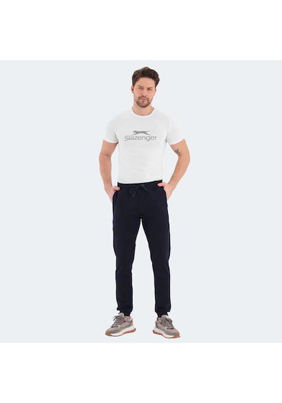 Slazenger VENOM Erkek Fermuar Cepli Dar Paça Lacivert Eşofman Altı