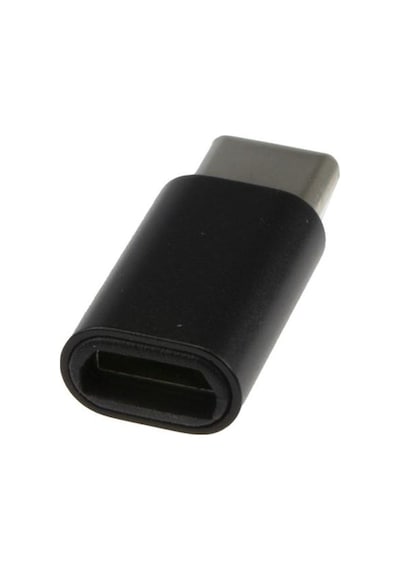Micro Usb Type-c Dönüştürücü Siyah Micro Usb To Type-c Çevirici