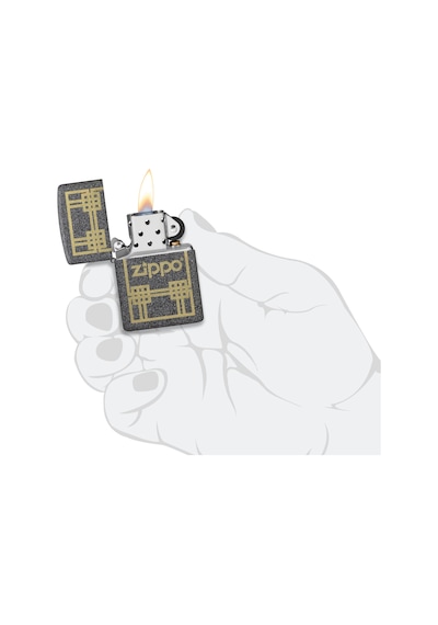 Zippo Iron Stone Gilded Dizayn Çakmak Gri