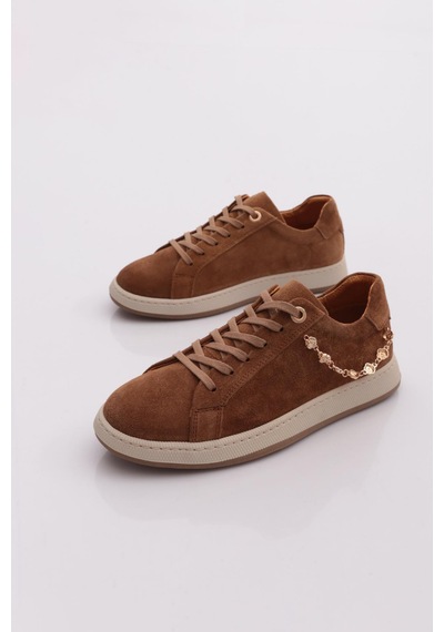 Dgn 26027 Kadin Comfort Ayakkabi Camel Süet