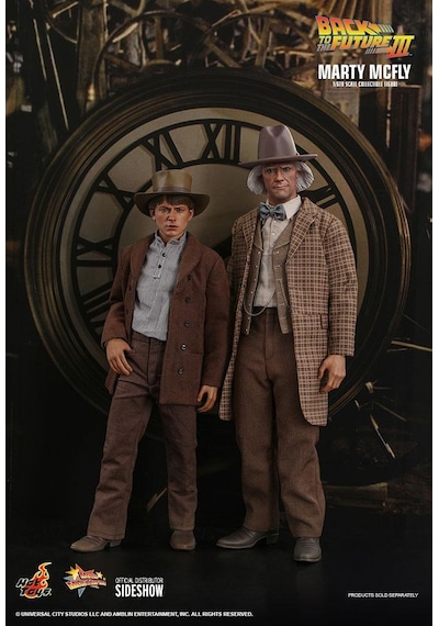 Hot Toys Marty Mcfly & Doc Brown Back To The Future Iıı Sixth Scale Figure Set - 909370 & 909369 - Bttf Mms616 / Mms617