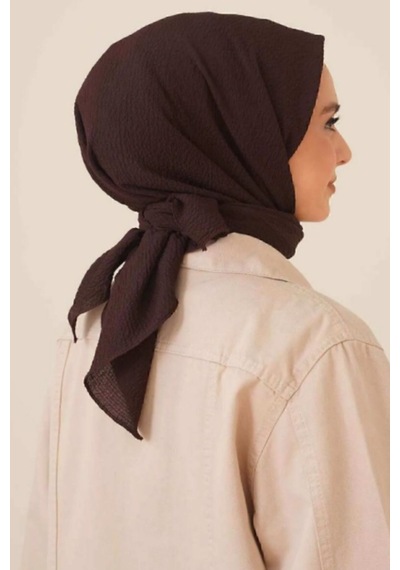 Melodi Scarf Kadın Tesettür Mio Caz Eşarp Hijab Kahverengi KAhverengi