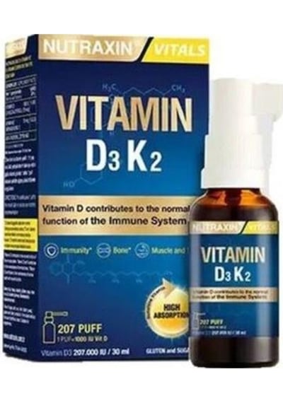 Nutraxin Vitamin D3k2 Sprey 30 Ml