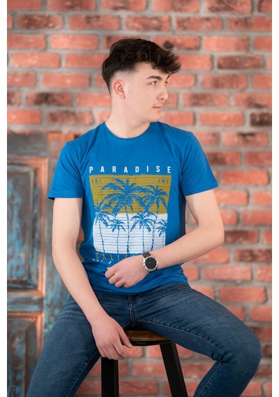 Fbı Jeans Desenli Slimfit Pamuklu Erkek T-shirt 001