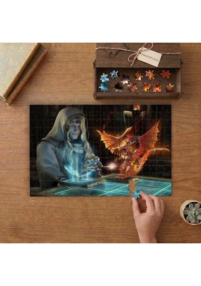 Fantastik - Ejderha Temalı Tasarımı 240 Parça Ahşap Puzzle Ahşap Kutuda Mpy10035