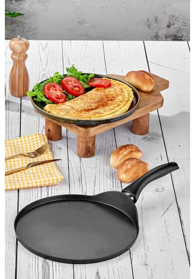 Taç Eva Granit Krep Tavası 28 Cm Tac-8032 Siyah