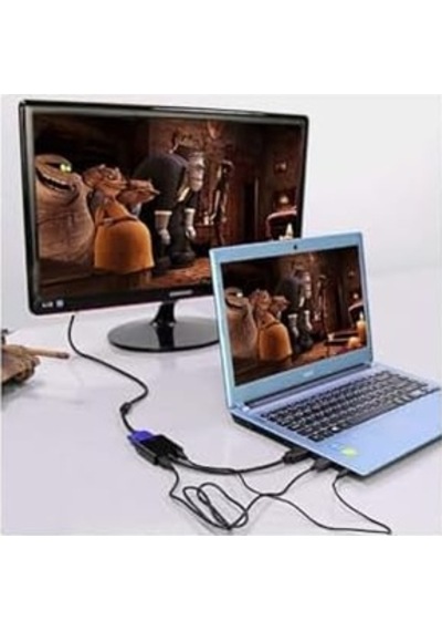 4488 Hdmı To Vga Ses Destekli Monitör Dönüştürücü Kablo Çevirici Adaptör