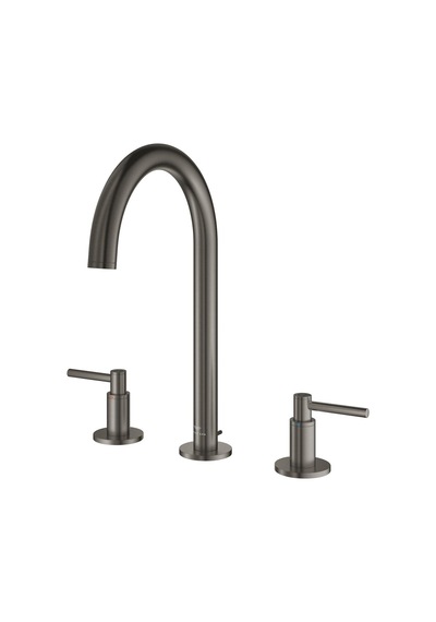 Grohe Atrio Üç Delikli Lavabo Bataryası 1/2" L-Boyut - 20649AL0 Siyah