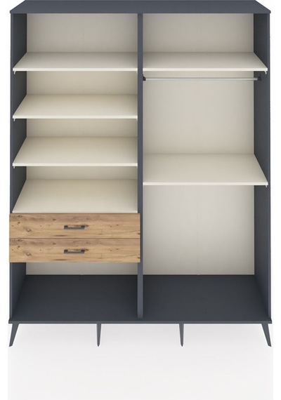 Hyperion Gardrop 6 Raflı 2 Çekmeceli 2 Askılı 176x44x221 Antrasit-aytaşı/çam Aytaşı/çam Hyperion Gardrop 6 Raflı 2 Çekmeceli 2 Askılı 176x44x221 Antrasit-aytaşı/çam Aytaşı/çam