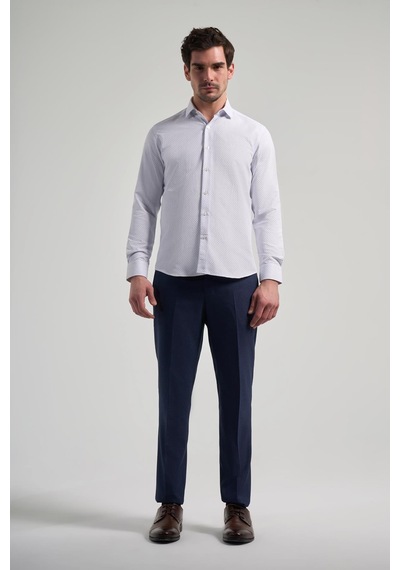 İmza Uzun Kol Desenli Armürlü İtalyan Yaka Cepsiz Pamuklu Classic Slim Fit Gömlek 1004250196 Koyu Lacivert İmza Uzun Kol Desenli Armürlü İtalyan Yaka Cepsiz Pamuklu Classic Slim Fit Gömlek 1004250196 Koyu Lacivert