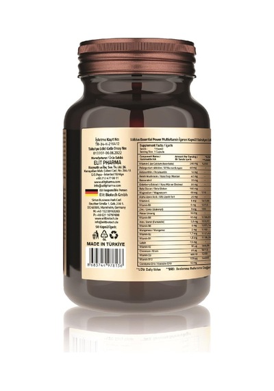 Valıdus Advanced Multıvıtamın Complex 30 Capsules Drcaps