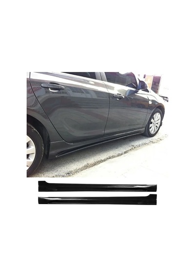Opel Astra J Hb Kanallı Yan Marşpiyel Seti Plastik 2 Adet Mat Siyah 2009-2015 Karlık+ek+bodykit