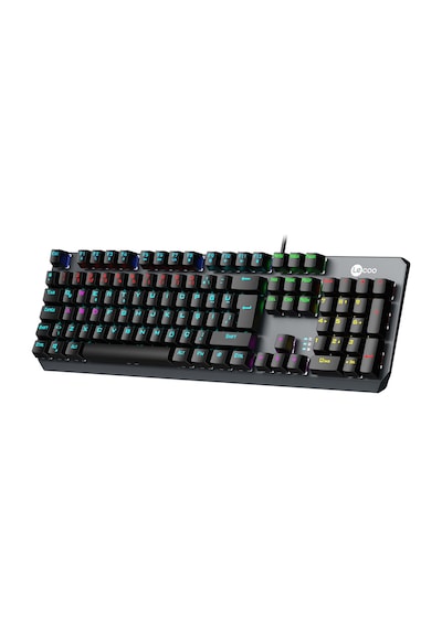 Lecoo GK301 USB Kablolu Blue Switch Makrolu RGB Gaming Mekanik Türkçe Q Klavye Metalik Gri
