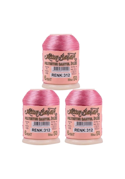 Hubrendy Tedarik 3 Adet Altınbaşak Oya Ve Dantel İpi 20 Gr - Royaleks - No: 600 - 312 - 363