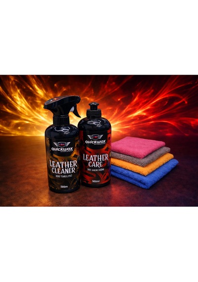 3lü Set Deri Temizleyici + Deri Bakım Ürünü + Mikrofiber Uygulama Bezi