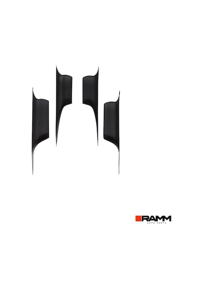 Bmw 7 Serisi F02 2009-2015 Kapı Kolu Kaplaması Seti - Siyah