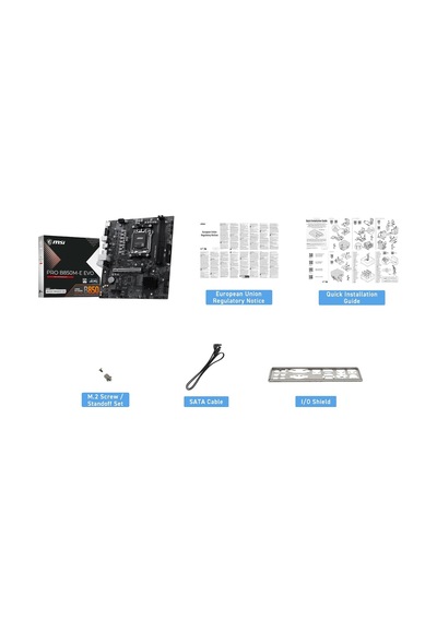 Mb Pro B850m-e Evo Am5 Ddr5 8200mhz Oc Hdmı Vga M.2 Usb 5gbs 2.5g Lan Matx