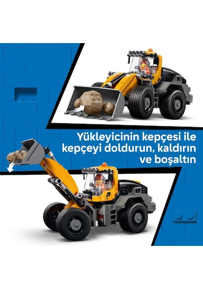 LEGO® City Damperli Kamyon ve Ön Yükleyici 60494 - 8 Yaş ve Üzeri Çocuklar için 3 Minifigür İçeren Oyuncak Yapım Seti (1132 Parça)