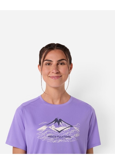 Asics Fujıtraıl Logo Ss Top Kadın Mor Kısa Kollu Tshirt 2012d432-500