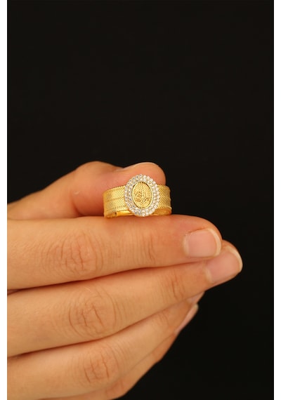 Çgk Çiğdem Gürel Kuyumculuk Tuğralı Hasır Altın Yüzük Gold
