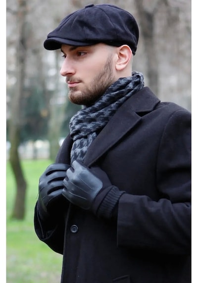 Bay Şapkacı Kışlık Erkek Peaky Blinders Ingiliz Driver Kasket Lacivert 7404-Standart-Lacivert
