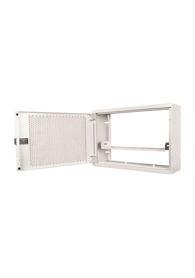 Alfafonet Ziglat 400 Serisi Wifi Box Duvar Tipi Modem Ve Wifi Kutusu 400x120x280 Mm Mat Beyaz Perfore Metal Kapak Montajlı