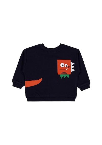 Civil Boys Cebi Surat Nakışlı 2-5 Yaş Sweatshirt - Lacivert
