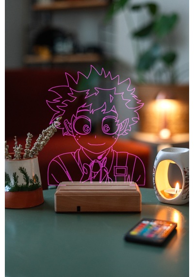 Deku Izuku My Hero Academia 16 Renk Kumandalı 3d Gece Lambası