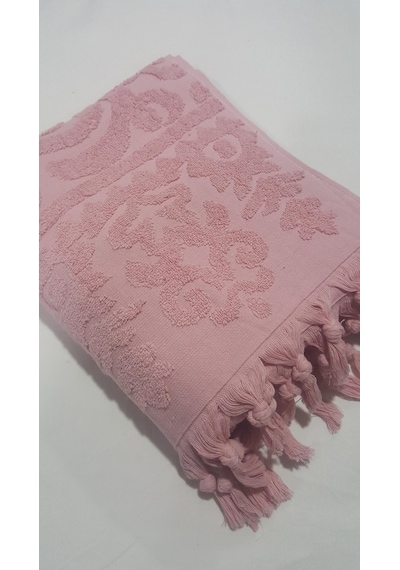 El Bağlamalı Saçaklı El Havlusu 50x90 Cm Gül Kurusu