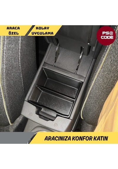 Renault Captur Orta Konsol Düzenleyici - Organizer 2020 İle 2026 Arası Uyumlu