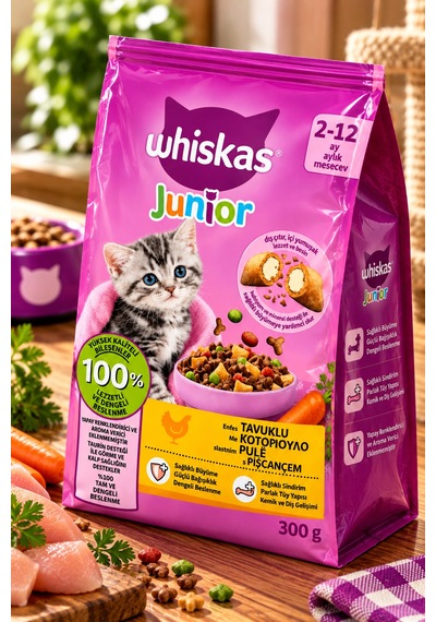 Whiskas Junior Yavru Kedi Maması Etli Sebzeli Tavuklu