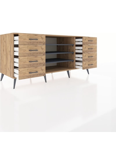 Kronos Konsol 3 Raflı 8 Çekmeceli 176x59x83 Çam-antrasit/çam Antrasit/çam Kronos Konsol 3 Raflı 8 Çekmeceli 176x59x83 Çam-antrasit/çam Antrasit/çam