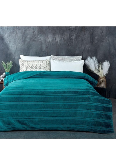 Evlen Home Mayer Supersoft Yumuşak Çift Kişilik Battaniye 180x230 Cm Mint Mint